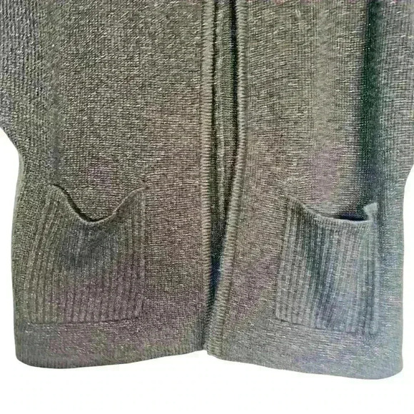 Coldwater Creek Sz M Cardigan Sparkle Heart Button Cozy Holiday Party Fall - Picture 6 of 15